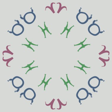 Zodiac Signs Dikişsiz desen. Vektör Illustration