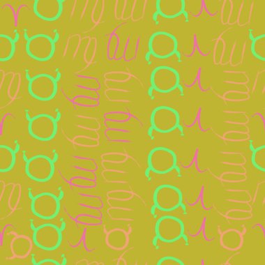 Soyut basit kaligrafi dikişsiz desen