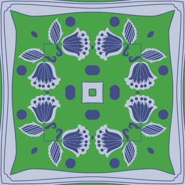 Soyut basit bitkilerin Dikişsiz deseni