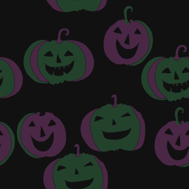 Halloween basit kabaklar Dikişsiz desen