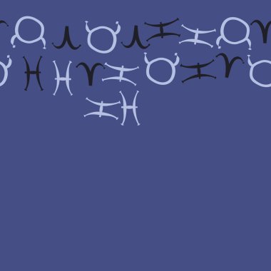 Burçların dikişsiz deseni, vektör illüstrasyonu