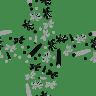 Tarçın ve anason ile soyut dikişsiz desen 