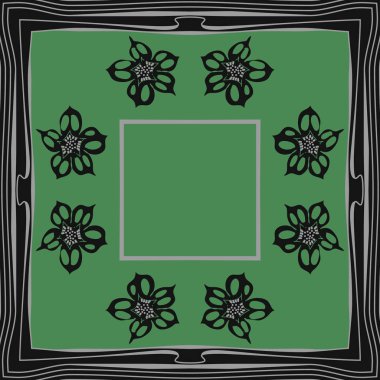 Renkli çiçekler ile Dikişsiz soyut desen