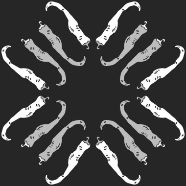 Soyut biber dikişsiz desen