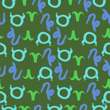 Soyut basit zodyak dikişsiz desen