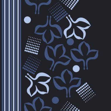 Renkli yapraklar ve çizgilerle dikişsiz desen