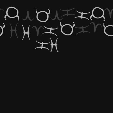 Burçların dikişsiz deseni, vektör illüstrasyonu