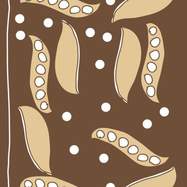 Soyut basit fasulye ile dikişsiz desen