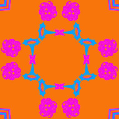 Soyut basit çiçeklerin kusursuz deseni