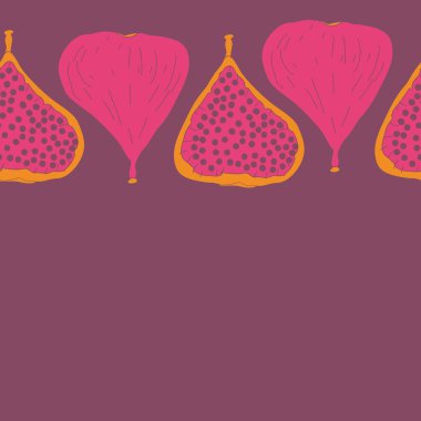 Renkli incir meyveleri ile dikişsiz desen