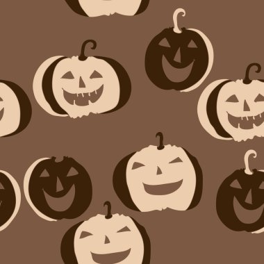 Halloween basit kabaklar Dikişsiz desen