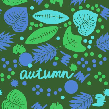 Soyut basit sonbahar yapraklarının dikişsiz deseni