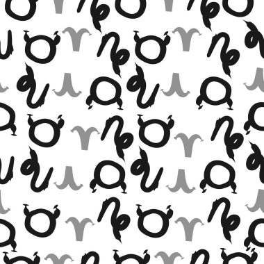 Soyut basit zodyak dikişsiz desen