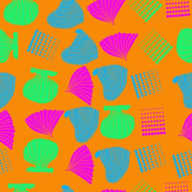 seashells soyut arka plan vektör illüstrasyon 