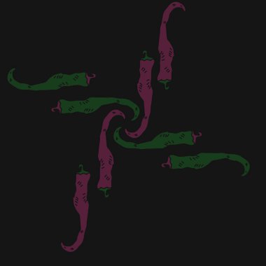 Soyut basit biber dikişsiz desen