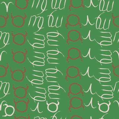 Soyut basit kaligrafi dikişsiz desen