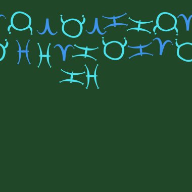 Burçların dikişsiz deseni, vektör illüstrasyonu