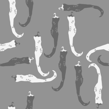 Biber ile dikişsiz soyut desen, vektör arka plan