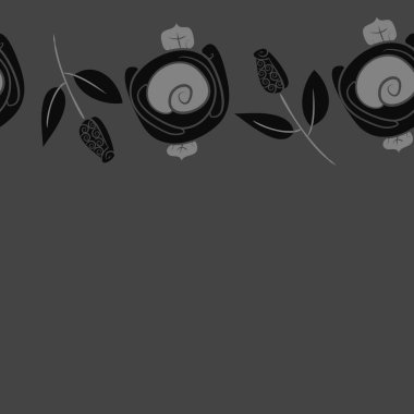 Çiçeklerle kesintisiz soyut desen, vektör arka plan