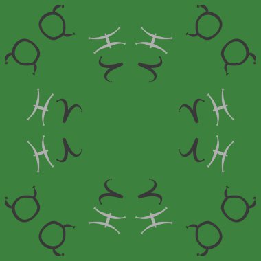 Burçların dikişsiz deseni, vektör illüstrasyonu