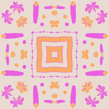 vektör illüstrasyon, geometrik kareler ile soyut duvar kağıdı, tam kare