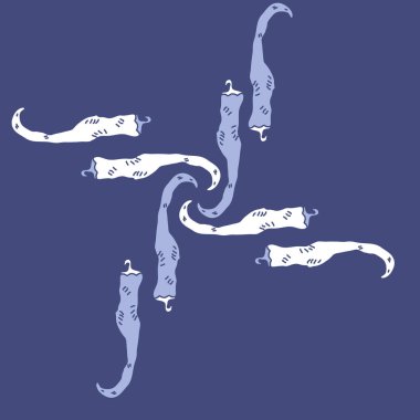 Soyut basit biber dikişsiz desen