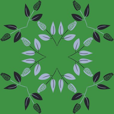 Çiçeklerle kesintisiz soyut desen, vektör arka plan