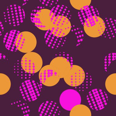 Renkli daireler ile Dikişsiz soyut desen