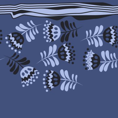 Çiçeklerle kusursuz soyut desen