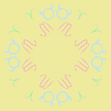 Soyut basit burç süsü ile dikişsiz desen