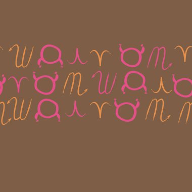 Soyut basit burç süsü ile dikişsiz desen