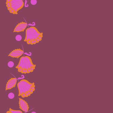 çiçekler, vektör çizim ile sanatsal seamless modeli