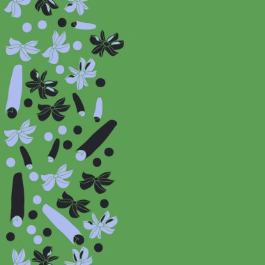 Tarçın ve anason ile soyut dikişsiz desen 