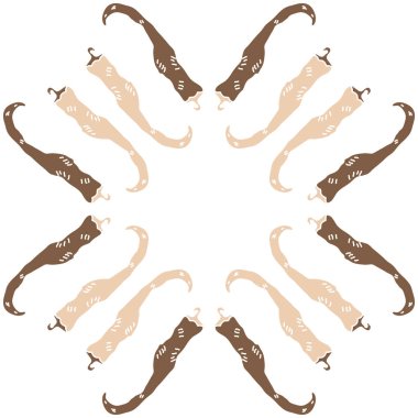 Soyut biber dikişsiz desen