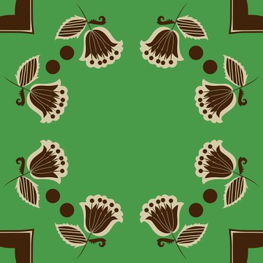 Renkli çiçekler ile Dikişsiz soyut desen