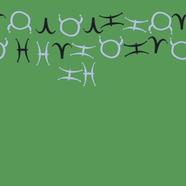 Burçların dikişsiz deseni, vektör illüstrasyonu