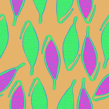 Soyut basit bitkilerin Dikişsiz deseni