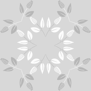 Çiçeklerle kesintisiz soyut desen, vektör arka plan