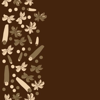 Tarçın ve anason ile soyut dikişsiz desen 