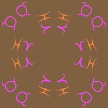 Burçların dikişsiz deseni, vektör illüstrasyonu