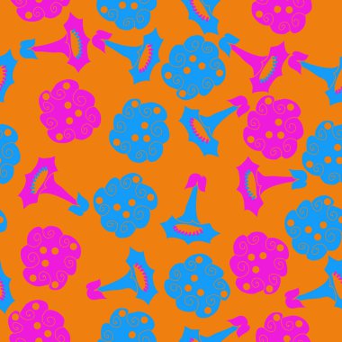 Soyut basit çiçeklerin kusursuz deseni