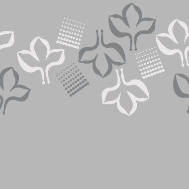 Renkli yapraklar ve noktalarla dikişsiz desen