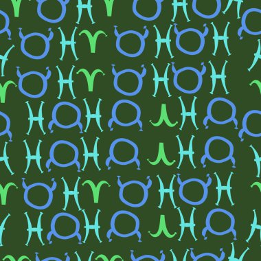 Zodiac Signs Dikişsiz desen. Vektör Illustration