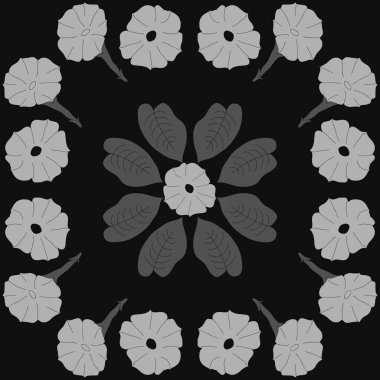 Soyut basit çiçeklerin kusursuz deseni
