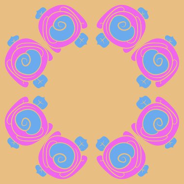 Çiçeklerle kesintisiz soyut desen, vektör arka plan