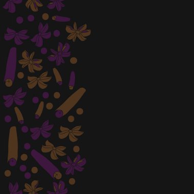 Tarçın ve anason ile soyut dikişsiz desen 