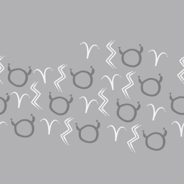 Burç işaretleri ile vektör desen arka plan 