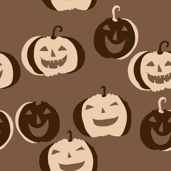 Modèle Sans Couture Citrouilles Simples Halloween — Image vectorielle