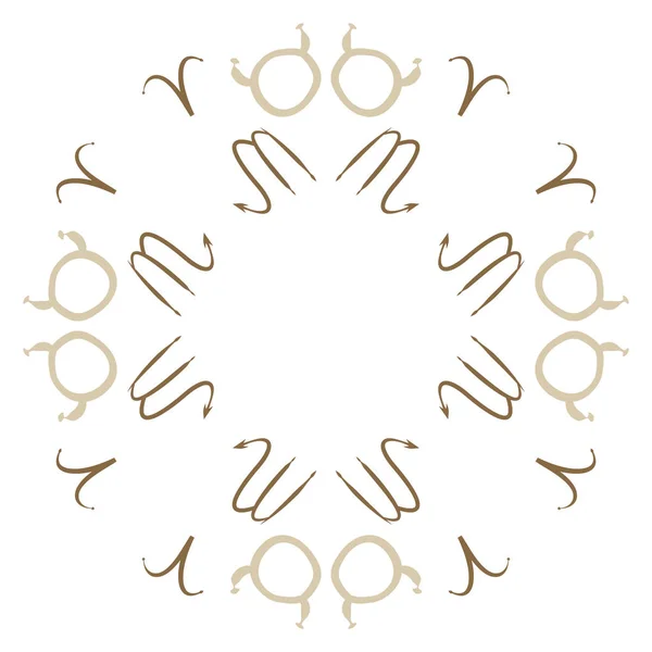 Nahtloses Muster Mit Abstrakten Einfachen Tierkreiszeichen Ornamenten — Stockvektor