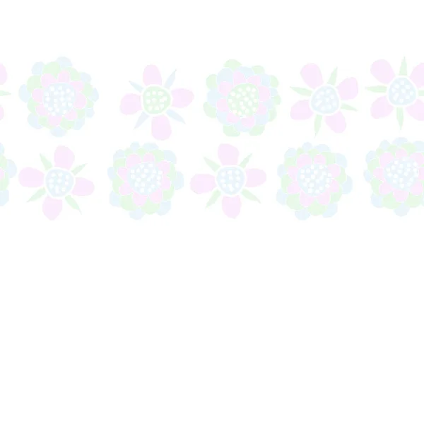 Artistic Seamless Pattern Flowers Vector Illustration — Stock Vector